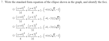 Form Equation Of The Ellipse Shown
