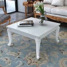 white shabby chic coffee table high