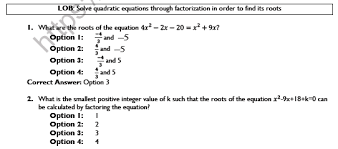 Cbse Class 10 Mathematics Quadratic