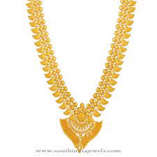kerala gold haram design from lalitha