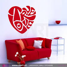 True Love Heart Wall Sticker Vinyl