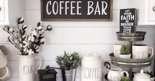 farmhouse coffee bar coffee station