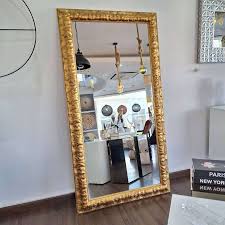 Rika Gold Large Vintage Wood Mirror