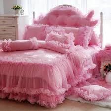 elegant girls pink ruffle fluffy lace