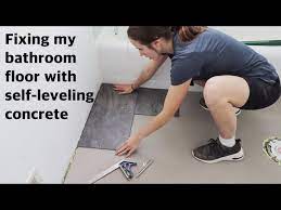using self leveling concrete to fix a
