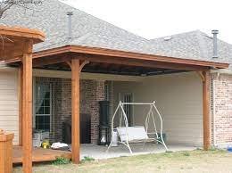 covered patio to a cross hipped roof