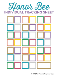 Honor Bee Individual Tracking Sheet Free Download The