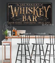 Whiskey Bar Sign Man Cave Personalized