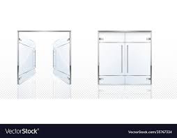 Double Glass Doors With Metal Frame And