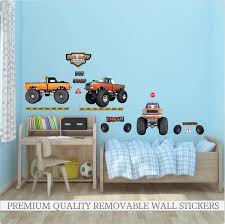 Monster Truck Bedroom Wall Stickers For
