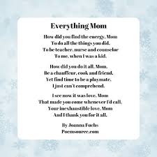 mother poems full of tender love and