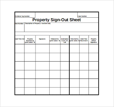 19 Sign Out Sheet Templates Free Sample Example Format