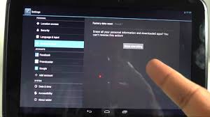nexus 10 how to reset back to factory