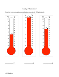 Reading a thermometer in degrees celsius. Thermometers Temperature And Precipitation Worksheets By Sophie S Stuff