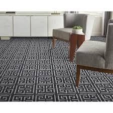 black pattern carpet installed