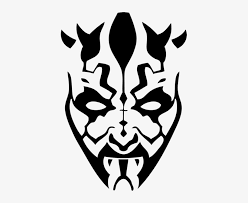 darth maul stencil transpa png