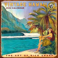 Vintage Hawaii 2024 Wall Calendar