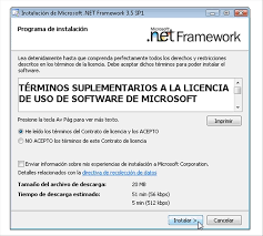 descargar net framework 3 5 sp1 para