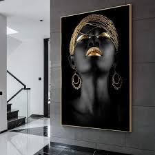 wall art african woman canvas paintings