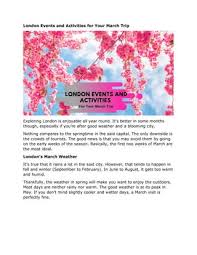 London Events March Trip Guide Gardens ...