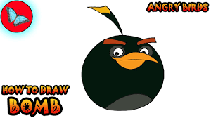How To Draw Bomb From Angry Birds
