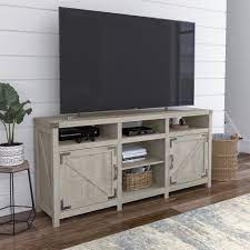 kathy ireland home by bush furniture cote grove 65w farmhouse tv stand for 75 inch tv in cote white