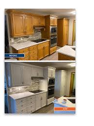 oak kitchen cabinet refinishing and