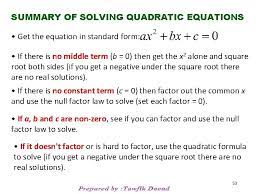 1 A Quadratic Equation Is An Equation