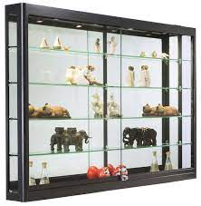 5ft Wall Mounted Display Case W 4 Top