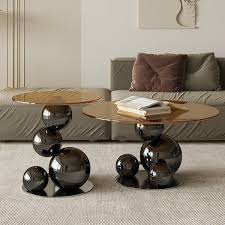 Edgy Sphere Table Tempered Glass