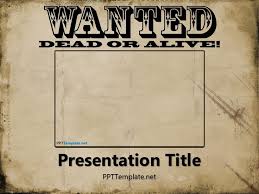 Wanted Poster Powerpoint Template The Highest Quality Powerpoint
