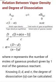 What Is The Relationship Between Vapour Density And Degree