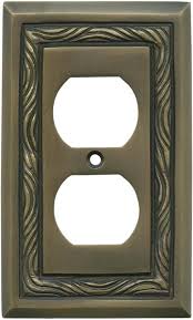 Rope Accent Antique Brass Wall Plates