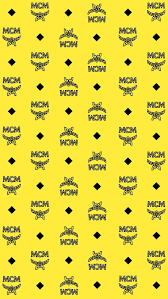 yellow mcm monogram designer brand