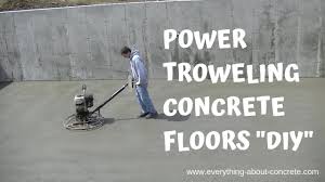 how to finish a concrete floor power