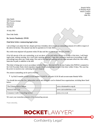 free letter before action template