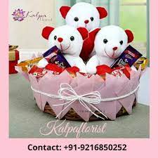 teddy bear chocolate gift basket
