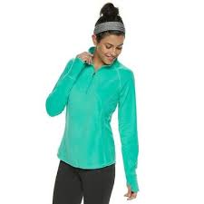 Womens Tek Gear Micro Fleece 1 4 Zip Pullover Jacket Teal Aqua Size M B8 Mp Ebay