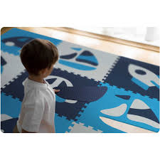 foam puzzle mat 180x180cm 9 pcs blue
