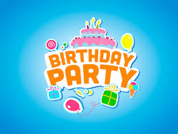 Happy Birthday Template Powerpoint Party Backgrounds Blue