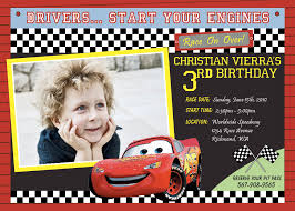 Disney Cars Lightning Mcqueen Custom Birthday Invitation Flickr