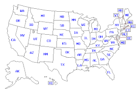 United State Map Abbreviation