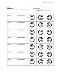 Happy Face Behavior Chart Worksheets Teaching Resources Tpt