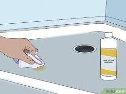 how to clean a fiberglass shower pan
