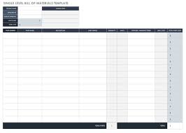 It is used to make the bill of work. Free Bill Of Material Templates Smartsheet