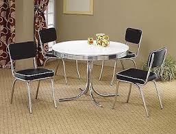 1950s style chrome retro dining table