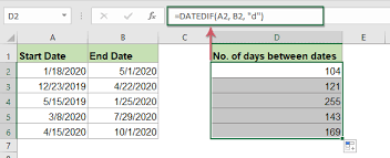 months or years between two dates
