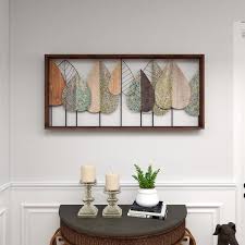 Brown Varying Texture Leaf Wall Decor