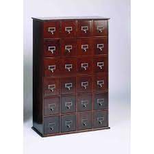 library card catalog cd dvd storage cabinet 24 drawer s 456 discs oak