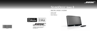 user manual bose sounddock series ii